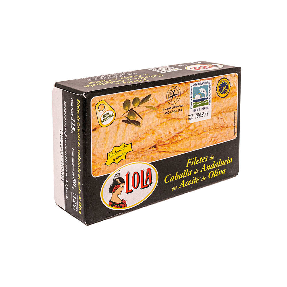 LOLA Mackerel Fillets in Olive Oil 115g