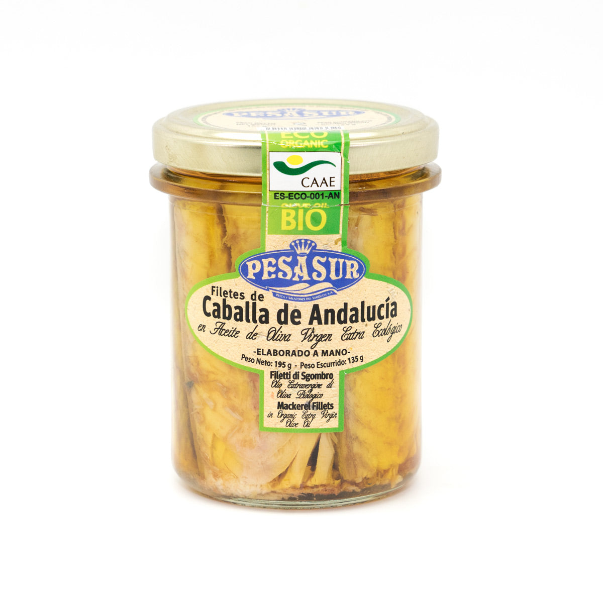 Pesasur Bio-Makrelenfilets in Olivenöl nativ extra 195g